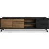 Pegane Meuble TV En Bois Mélaminé Décor Noyer Naturel/noir Avec Pieds En A... -Vente-unique shop meuble tv en bois melamine decor noyer naturelnoir avec pieds en abs longueur 1805 x profondeur 40 x hauteur 53 cm 14067170 39062906 1140x1140