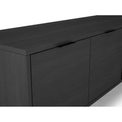 Pegane Meuble TV En Mélamine Noir Avec Pieds En Métal Noir - Longueur 160 ... -Vente-unique shop meuble tv en melamine noir avec pieds en metal noir longueur 160 x profondeur 40 x hauteur 556 cm 14067218 39063150 1140x1140