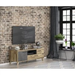 BUT Meuble TV L.154,5 RICCIANO Imitation Chêne Et Béton 8 BUT Meuble TV L.154,5 RICCIANO Imitation Chêne Et Béton -Vente-unique shop meuble tv l1545 ricciano imitation chene et beton 11040622 28841372 1140x1140