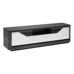 Modern Living Meuble TV L.170 MATERA Blanc/imitation Chêne Gris