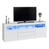 Meuble TV L.180 CM MODERN LIVING Blanc Brillant Goal
