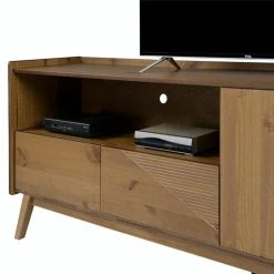 Time Meuble TV L.200 Cm CLAUDIA Pin Massif Foncé -Vente-unique shop meuble tv l200 cm claudia pin massif fonce 13586422 37282528 1140x1140