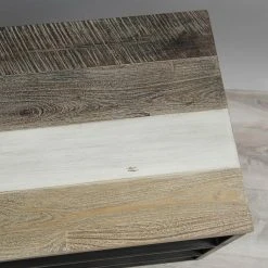 MACABANE Meuble TV LEANDRE Avec 2 Étagères Bois Et Métal -Vente-unique shop meuble tv leandre avec 2 tageres bois et metal design 3231195 3 1140x1140