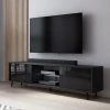 Selsey Meuble Tv - LEFYR - 140 Cm - Noir Mat / Noir Brillant - éclairage LED -Vente-unique shop meuble tv lefyr 140 cm noir mat noir brillant eclairage led 10150744 26117342 1140x1140