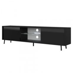 Selsey Meuble Tv - LEFYR - 140 Cm - Noir Mat / Noir Brillant - éclairage LED -Vente-unique shop meuble tv lefyr 140 cm noir mat noir brillant eclairage led 10150744 26117346 1140x1140
