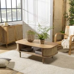 MACABANE Meuble TV Marron Bois De Jamelonier Et Cannage Naturel ISA 17 MACABANE Meuble TV Marron Bois De Jamelonier Et Cannage Naturel ISA -Vente-unique shop meuble tv marron bois de jamelonier et cannage naturel isa 3367846 6249754 54 1140x1140