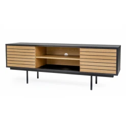 HELLIN Meuble TV Moderne En Bois Et Métal - SAULAND -Vente-unique shop meuble tv moderne en bois et metal sauland 10507230 27228046 1140x1140