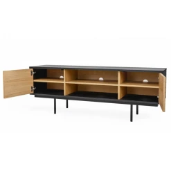 HELLIN Meuble TV Moderne En Bois Et Métal - SAULAND -Vente-unique shop meuble tv moderne en bois et metal sauland 10507230 27228050 1140x1140