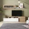 Dansmamaison Meuble TV Modulable En Angle Blanc/Chêne - XUNS - L 200 X L 41 X H 44... -Vente-unique shop meuble tv modulable en angle blancchene xuns l 200 x l 41 x h 44 cm 11561642 30331922 1140x1140