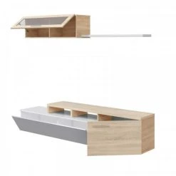 Dansmamaison Meuble TV Modulable En Angle Blanc/Chêne - XUNS - L 200 X L 41 X H 44... -Vente-unique shop meuble tv modulable en angle blancchene xuns l 200 x l 41 x h 44 cm 11561642 30331926 1140x1140