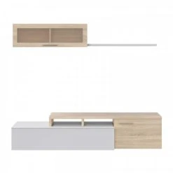 Dansmamaison Meuble TV Modulable En Angle Blanc/Chêne - XUNS - L 200 X L 41 X H 44... -Vente-unique shop meuble tv modulable en angle blancchene xuns l 200 x l 41 x h 44 cm 11561642 30331930 1140x1140