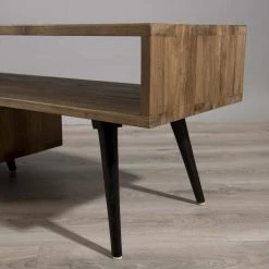 MACABANE Meuble TV ALIDA Bois Rotatif Scandi -Vente-unique shop meuble tv rotatif 2 niches en teck recycle scandi brun design 501402 5 1140x1140