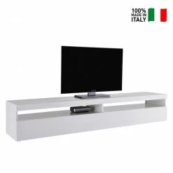 Ahd Amazing Home Design Meuble TV Salon Design 200cm 4 Compartiments 2 Portes Blanc Brillant B... -Vente-unique shop meuble tv salon design 200cm 4 compartiments 2 portes blanc brillant burrata 11988156 31776622 1140x1140