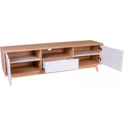 HOUSE NORDIC Meuble TV Scandinave Blanc OLI -Vente-unique shop meuble tv scandinave blanc oli design 296593 2 1140x1140