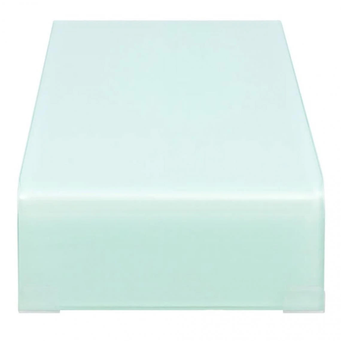 SANS MARQUE Meuble TV/ Support Pour Moniteur 80 X 30 X 13 Cm Verre Blanc - Blanc 5 SANS MARQUE Meuble TV/ Support Pour Moniteur 80 X 30 X 13 Cm Verre Blanc - Blanc – Image 3