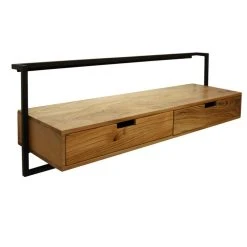 NOUVOMEUBLE Meuble TV Suspendu En Acacia Et Métal ARIA -Vente-unique shop meuble tv suspendu en acacia et metal aria 13685102 37732846 1140x1140