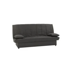 Marque Generique MILA Banquette Clic Clac 3 Places - Tissu Anthracite - Slyle Contempor... -Vente-unique shop mila banquette clic clac 3 places tissu anthracite slyle contemporain l 190 x p92 cm 1