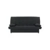 Marque Generique MILA Banquette Clic Clac 3 Places - Tissu Noir - Slyle Contemporain - ... -Vente-unique shop mila banquette clic clac 3 places tissu noir slyle contemporain l 190 x p92 cm
