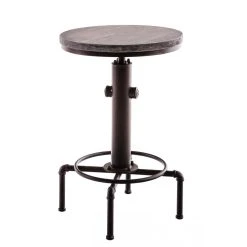 Icaverne Moderne Table Haute Edition Mogadiscio Bois Couleur Bronze