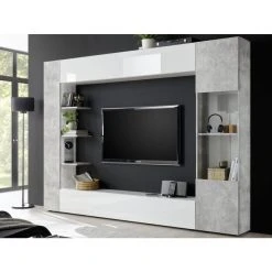 Vente-unique Mur TV SIRIUS Avec Rangements - Coloris : Blanc Laqué Et Béton 8 Vente-unique Mur TV SIRIUS Avec Rangements - Coloris : Blanc Laqué Et Béton -Vente-unique shop mur tv sirius avec rangements coloris blanc laque et beton 8780225 22685665 1140x1140