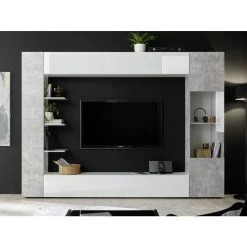 Vente-unique Mur TV SIRIUS Avec Rangements - Coloris : Blanc Laqué Et Béton 10 Vente-unique Mur TV SIRIUS Avec Rangements - Coloris : Blanc Laqué Et Béton -Vente-unique shop mur tv sirius avec rangements coloris blanc laque et beton 8780225 22685669 1140x1140