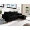 Bestmobilier NORDIC - Canapé Scandinave D'angle Réversible Convertible - Noir