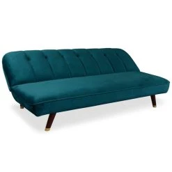 MENZZO Canapé Convertible Olympia Velours Vert -Vente-unique shop olympia jh939 velours vert lit1