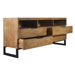 MENZZO Meuble TV Panara Chêne Clair 6 MENZZO Meuble TV Panara Chêne Clair -Vente-unique shop panara msl011 ouvert