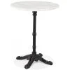 Alterego Petite Table Bistrot Ronde 'MARAY' Style Rustique En Pierre Blanche Ef...