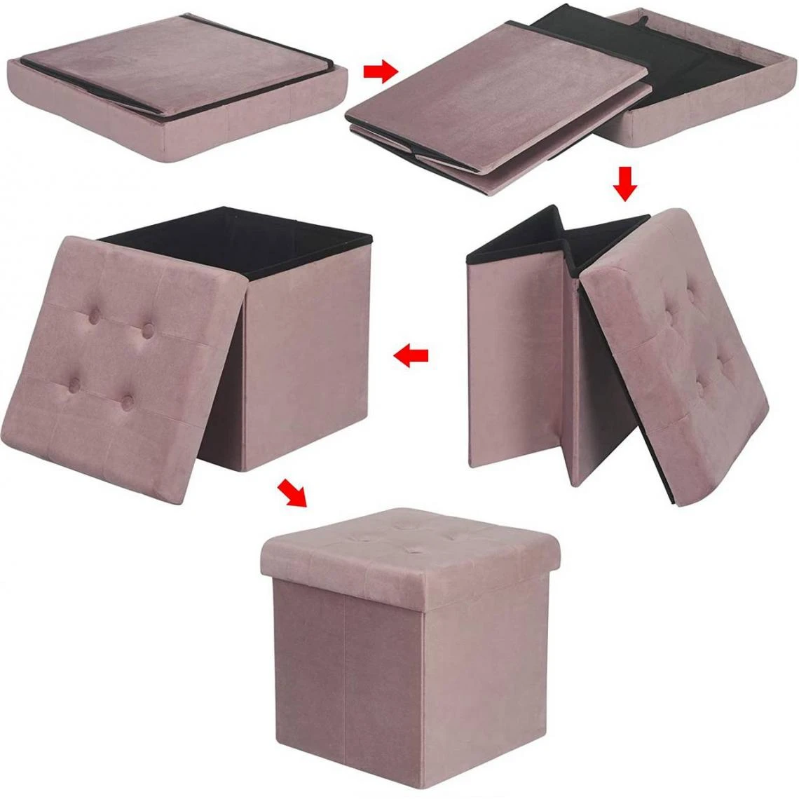 HELLOSHOP26 Pouf En Velours Avec Espace De Rangement Martin Rose 19_0000094 5 HELLOSHOP26 Pouf En Velours Avec Espace De Rangement Martin Rose 19_0000094 – Image 3