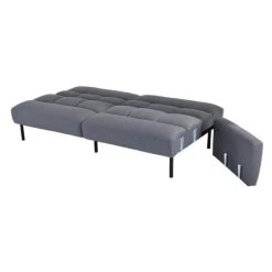 CSTORE PRISCA Canapé Convertible Clic-clac 3 Places - Tissu Gris - L 209 X P... -Vente-unique shop prisca canape convertible clic clac 3 places tissu gris l 209 x p 915 x h 815 cm 11548182 30279576 1140x1140