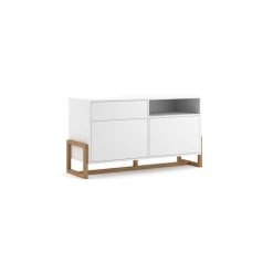 VIVALDI Commode - OSLO - 120 Cm - Blanc Mat - Style Moderne