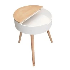 Altobuy Rofia - Table Basse Ronde Blanche Avec Coffre 6 Altobuy Rofia - Table Basse Ronde Blanche Avec Coffre -Vente-unique shop rofia table basse ronde blanche avec coffre 1