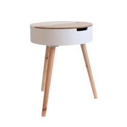 Altobuy Rofia - Table Basse Ronde Blanche Avec Coffre 7 Altobuy Rofia - Table Basse Ronde Blanche Avec Coffre -Vente-unique shop rofia table basse ronde blanche avec coffre 2