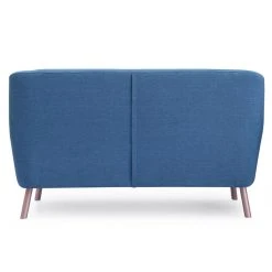 MENZZO Canapé 2 Places Sanson Tissu Bleu -Vente-unique shop sanson 11062 bleu dos