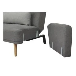 SANS MARQUE SELENA Clic Clac - Tissu Gris - Pieds Bois Naturel - L 214 X P 90 X H ... -Vente-unique shop selena clic clac tissu gris pieds bois naturel l 214 x p 90 x h 82 cm 7699438 23225725 1140x1140