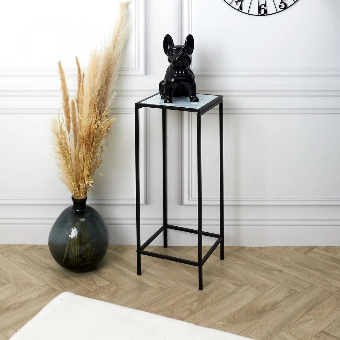 TOILINUX Sellette Felicity Effet Marbre - Blanc Et Noir 4 TOILINUX Sellette Felicity Effet Marbre - Blanc Et Noir – Image 2