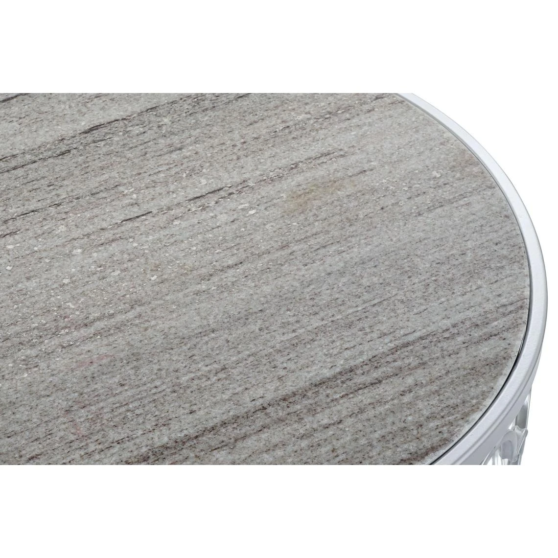 Pegane Set De 2 Tables D'appoints En Marbre Et Métal 4 Pegane Set De 2 Tables D'appoints En Marbre Et Métal – Image 2