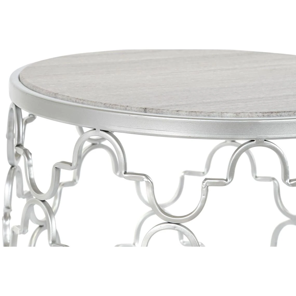 Pegane Set De 2 Tables D'appoints En Marbre Et Métal 5 Pegane Set De 2 Tables D'appoints En Marbre Et Métal – Image 3