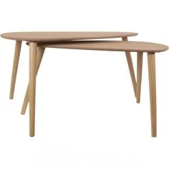 3S. X Home Set De 2 Tables Gigognes Galets Piétement En Bois TOMMY -Vente-unique shop set de 2 tables gigognes galets pietement en bois tommy 1174087 3 1140x1140