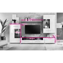 Dusine Sohalia Grand Ensemble Laqué 3.1m Salon TV LEDS Scandinave -Vente-unique shop sohalia grand ensemble laque 31m salon tv leds scandinave 4838440 1012996 96 1140x1140