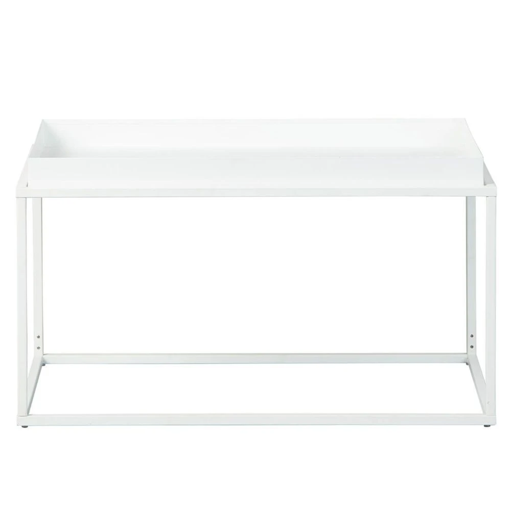 Altobuy Stacio - Table Basse Rectangulaire Métallique Blanche 4 Altobuy Stacio - Table Basse Rectangulaire Métallique Blanche – Image 2