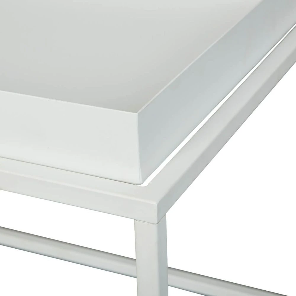 Altobuy Stacio - Table Basse Rectangulaire Métallique Blanche 7 Altobuy Stacio - Table Basse Rectangulaire Métallique Blanche – Image 5