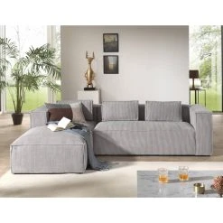 Lisa Design Stella - Canapé D'angle - En Velours Côtelé - 4 Places -style Conte... -Vente-unique shop stella canape dangle en velours cotele 4 places style contemporain gauche 11670366 30727368 1140x1140