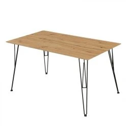 Paris Prix Table à Manger 140x80x75 Cm Décor Chêne Et Pieds Métal -Vente-unique shop table a manger 140x80x75 cm decor chene et pieds metal 10704702 27867082 1140x1140