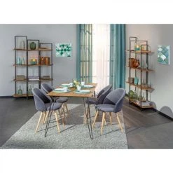 Paris Prix Table à Manger 140x80x75 Cm Décor Chêne Et Pieds Métal -Vente-unique shop table a manger 140x80x75 cm decor chene et pieds metal 10704702 27867086 1140x1140