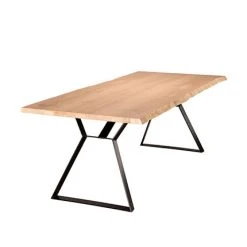 MES Table à Manger 230 Cm En Chêne Et Pieds Métal - PHRAE