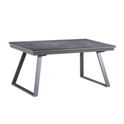 MES Table à Manger Avec Allonge 160/280 Cm En Verre Avec Revêtement Cér...