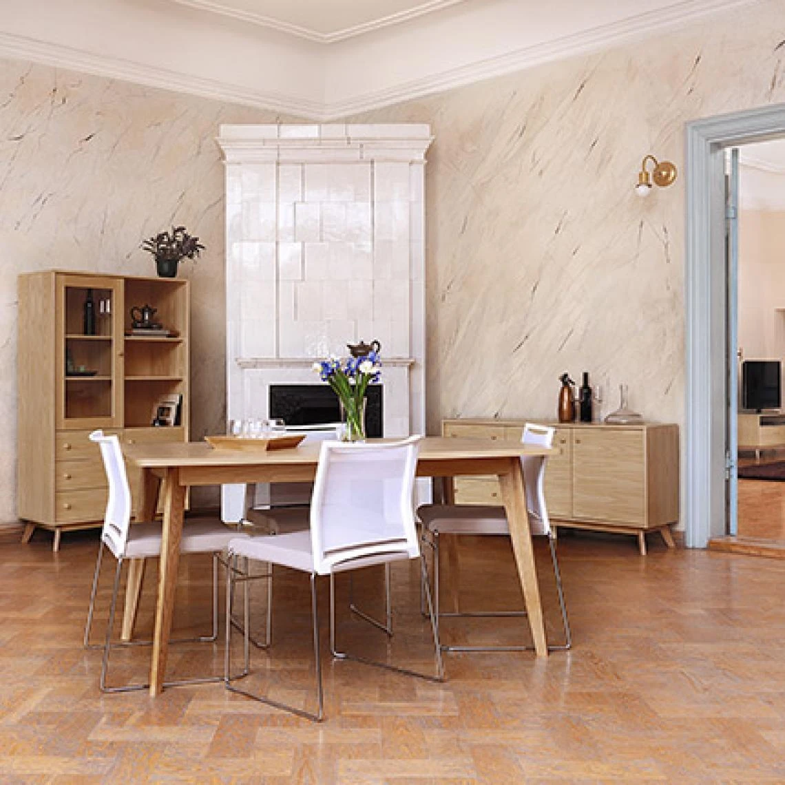 MES Table à Manger Extensible 160/200 Cm Décor Chêne Naturel 3 MES Table à Manger Extensible 160/200 Cm Décor Chêne Naturel