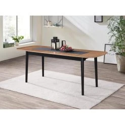 Vente-unique Table à Manger Extensible 6 à 8 Couverts En MDF Et Hévéa - Naturel... -Vente-unique shop table a manger extensible 6 a 8 couverts en mdf et hevea naturel et noir visby 13806664 38216340 1140x1140